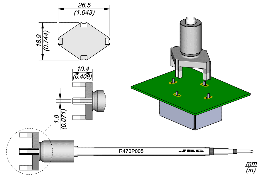 C470P005 - 4 points RF Shield Removal Cartridge